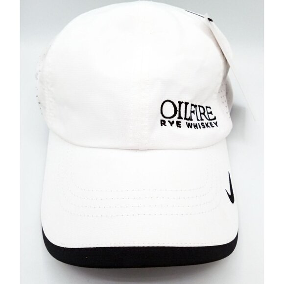 Hat Nike Heritage86 Oilfire Rye Whiskey Golf White Dri-Fit Adult Unisex Adjusts - Picture 1 of 9